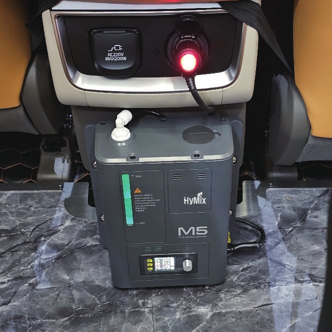 HyMix M5 unit installed in a passenger van